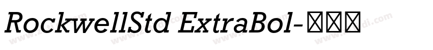 RockwellStd ExtraBol字体转换
